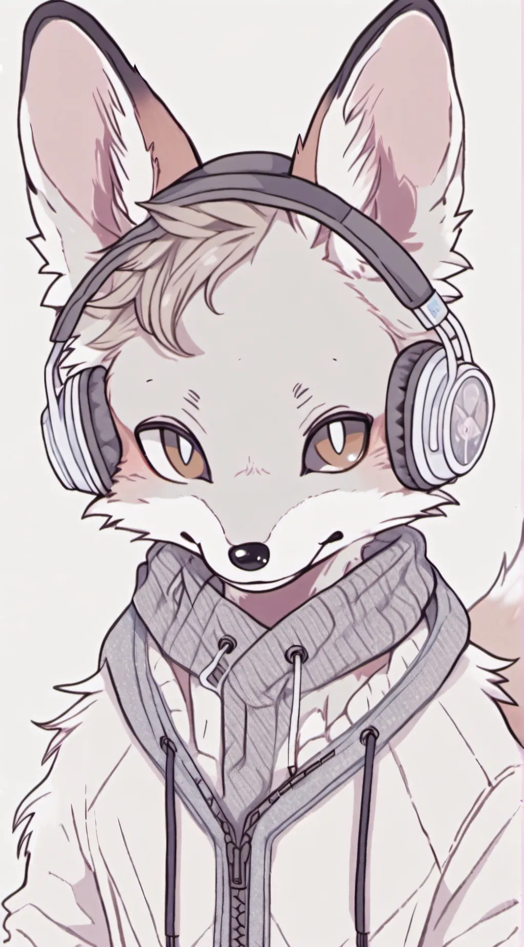 ai character: silver  background