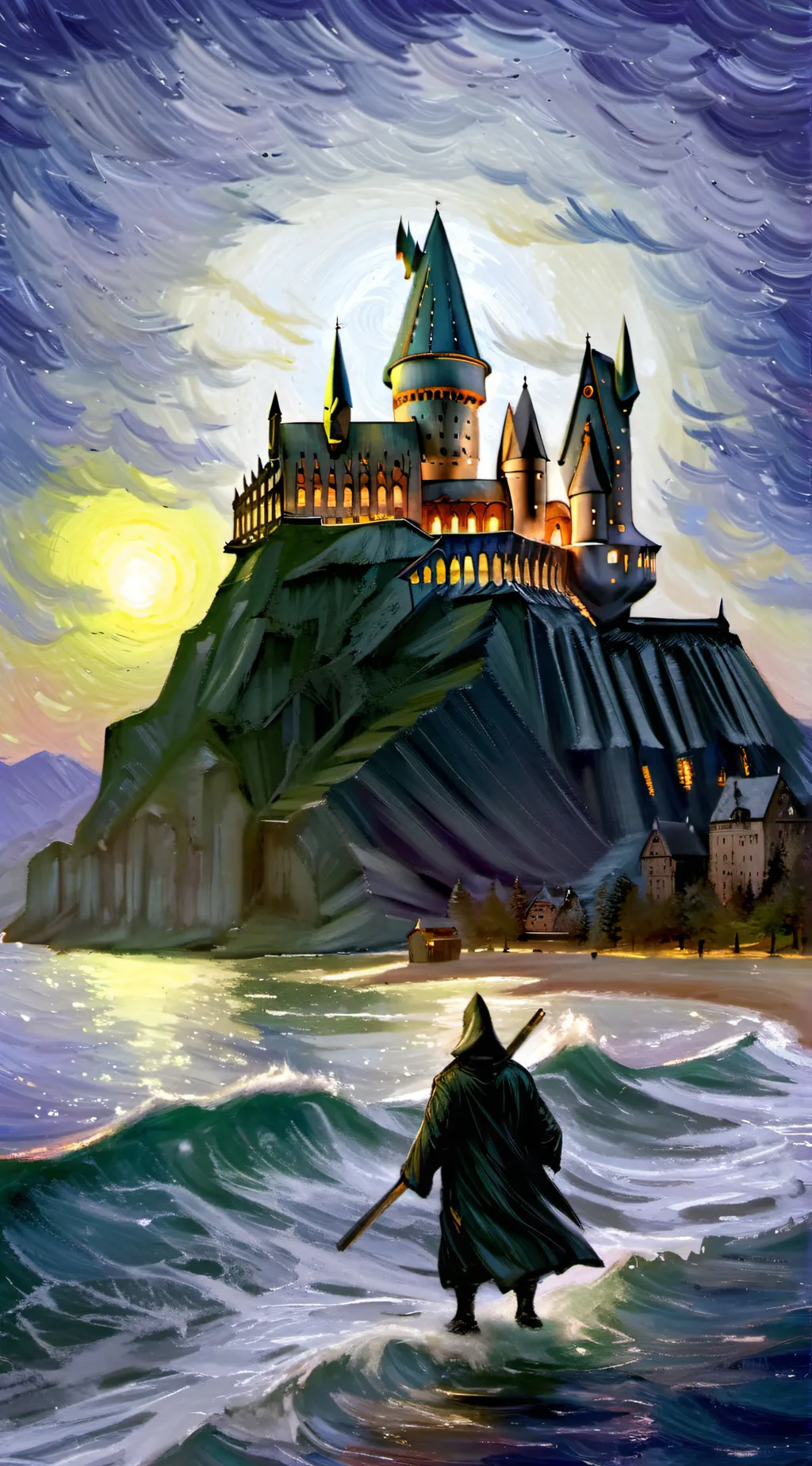 ai character: Hogwarts ninja  background