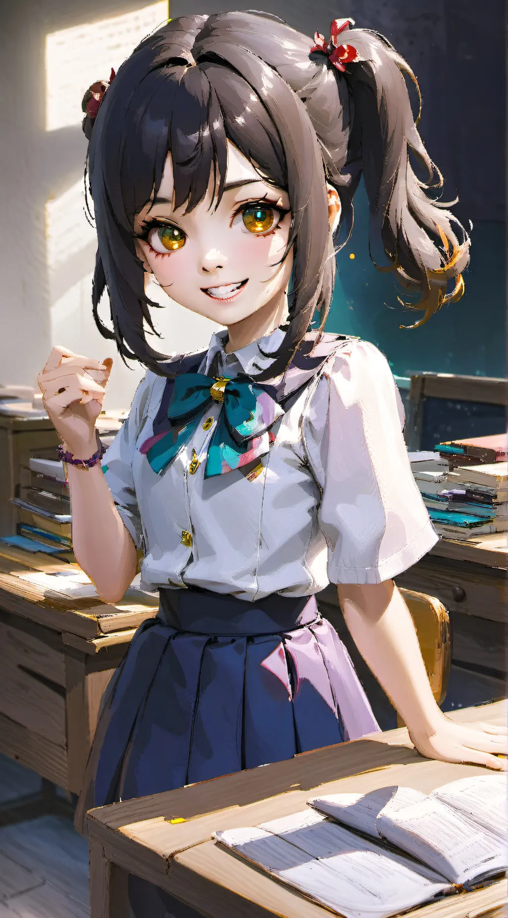 ai character: Female bully background