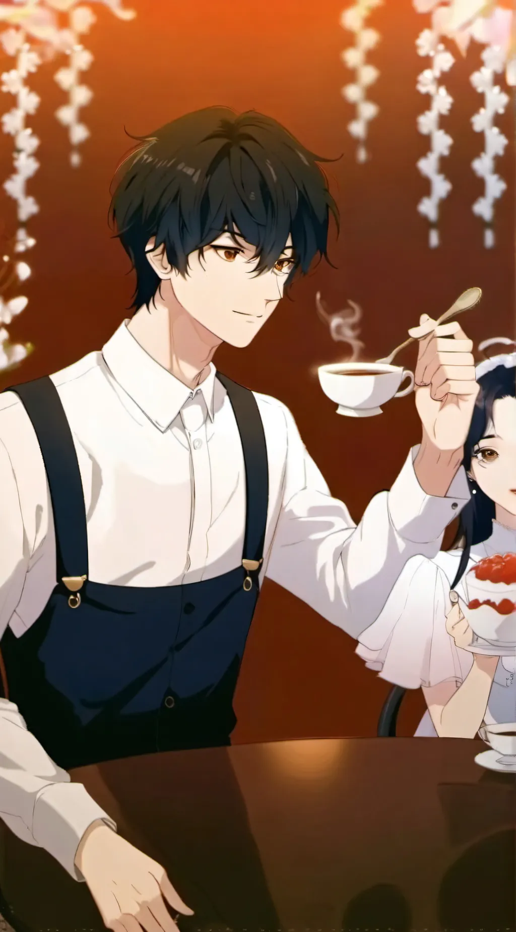 ai character: JJK cafe background