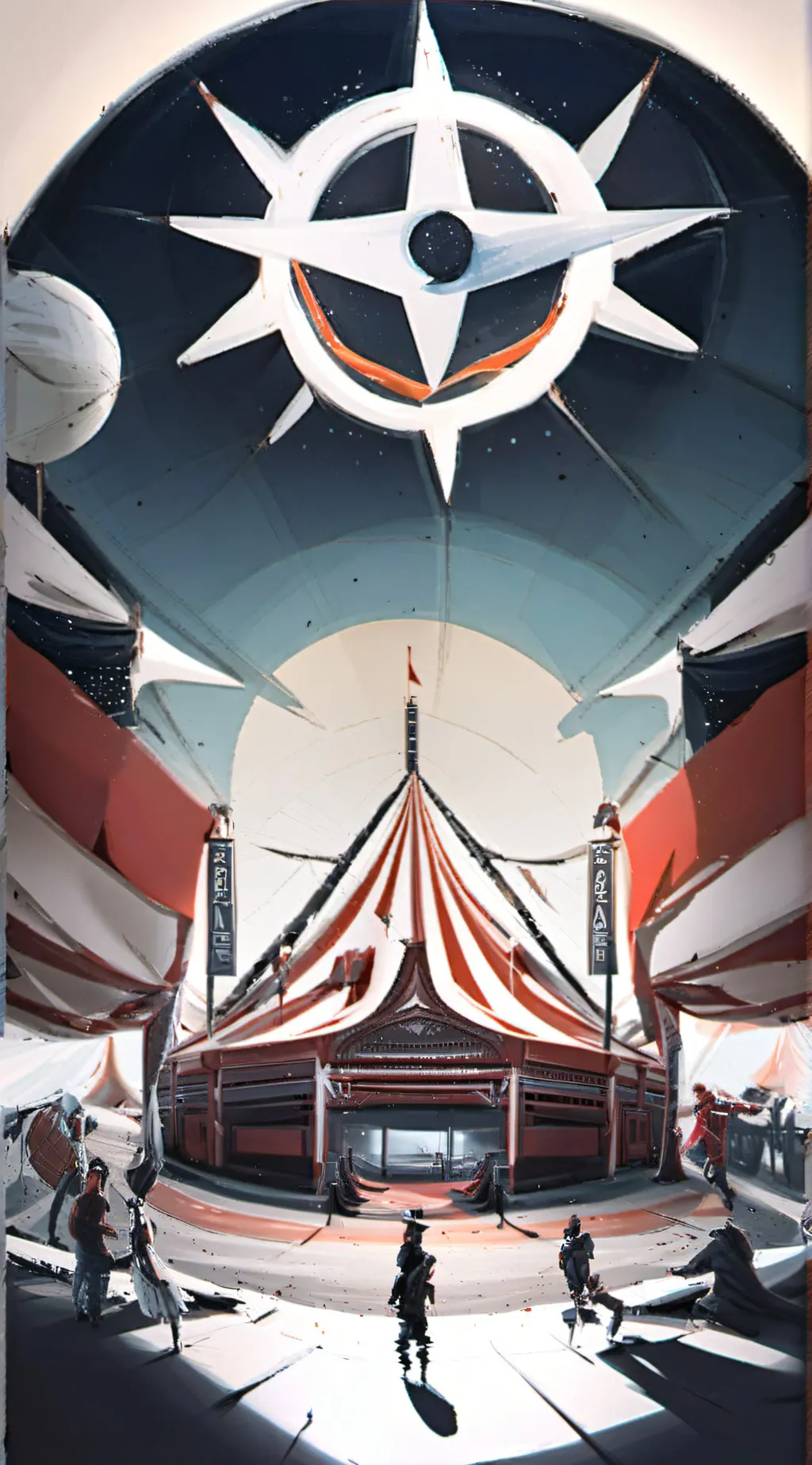 ai character: digital circus background