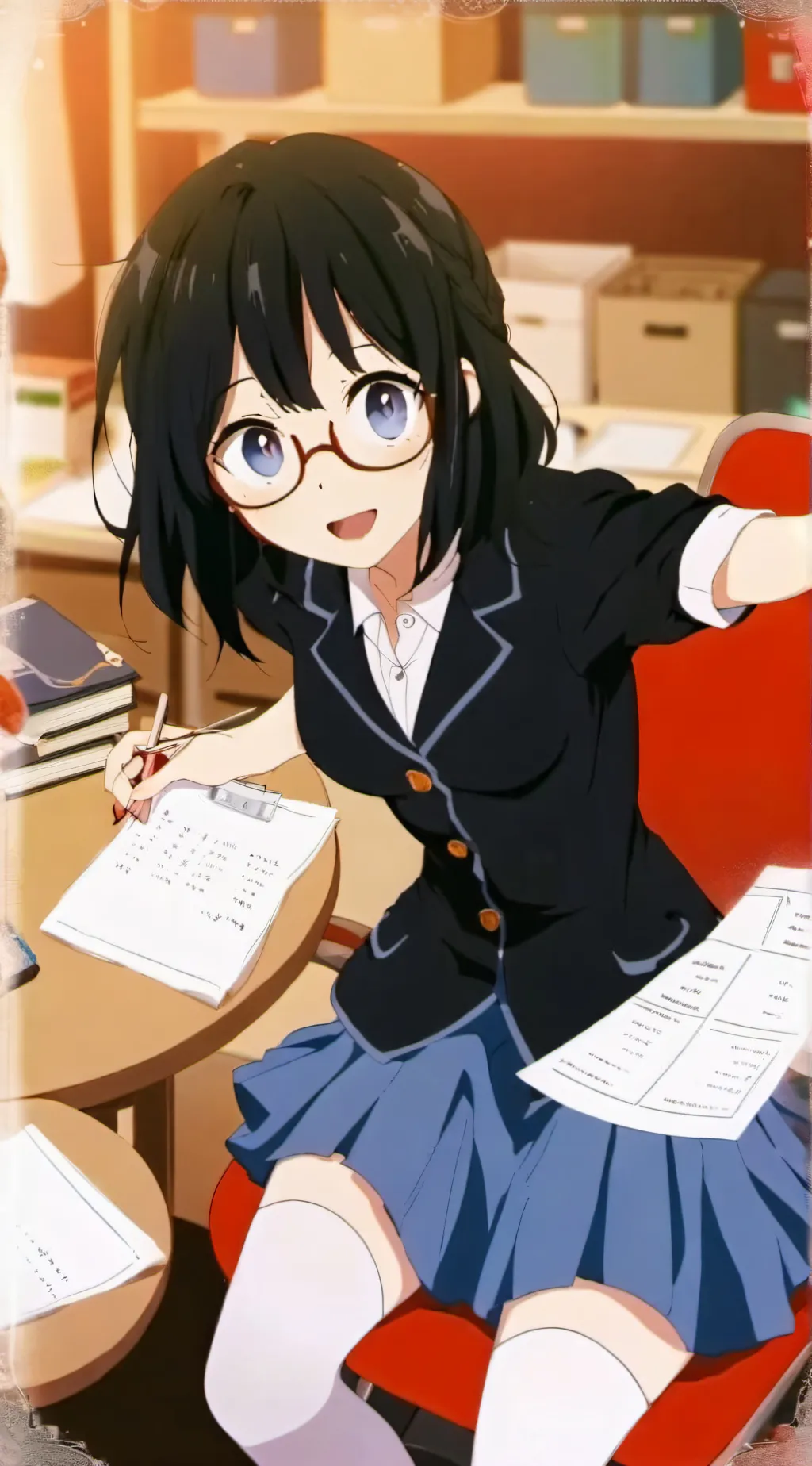 ai character: Study Swap background