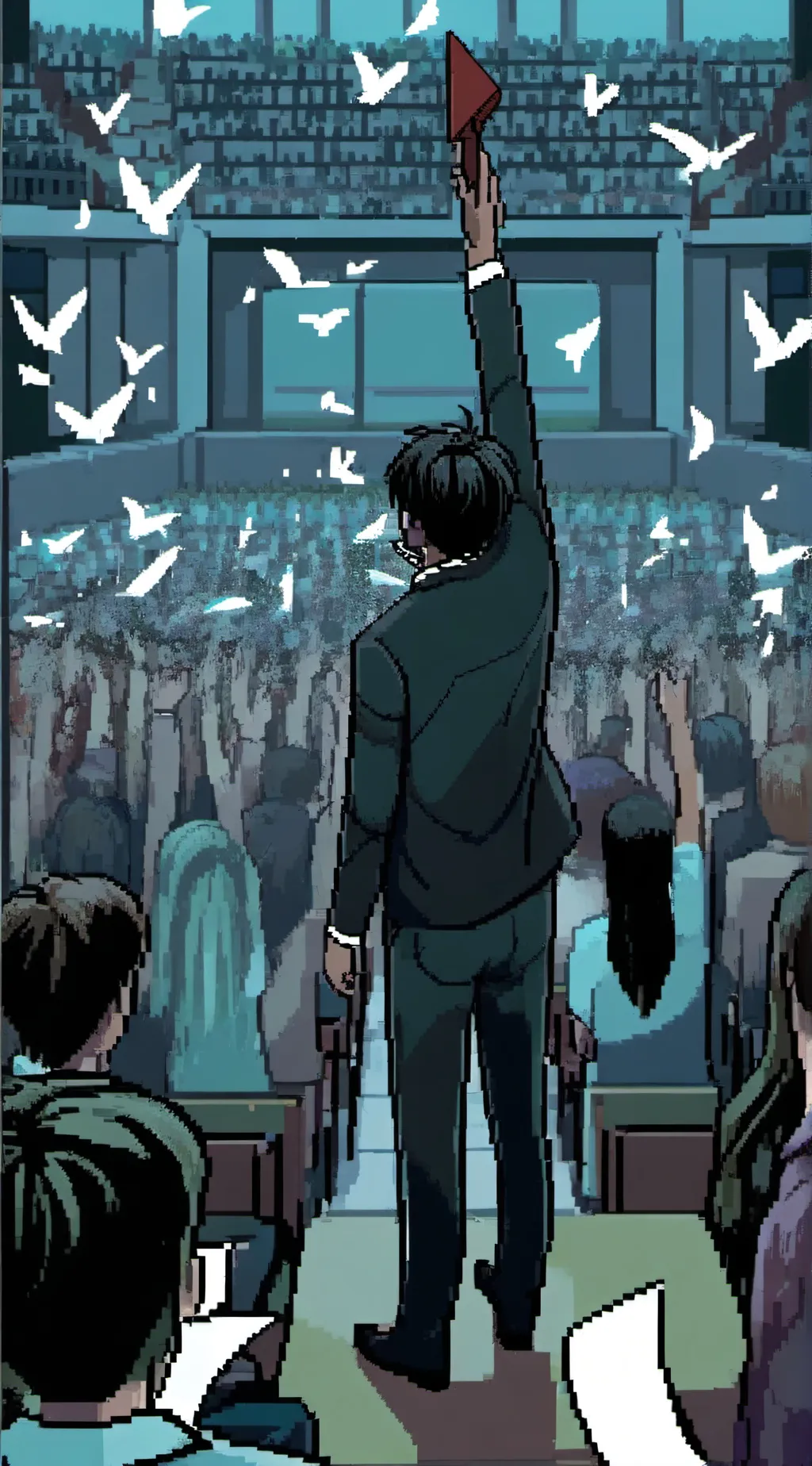 ai character: FPE DRAMA MEME background