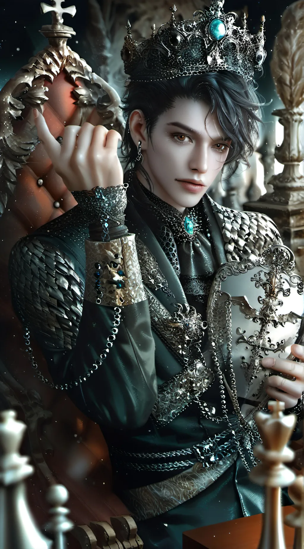 ai character: chess real life background