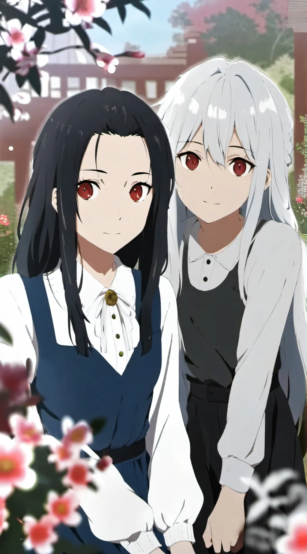 ai character: Elara and Emily  background