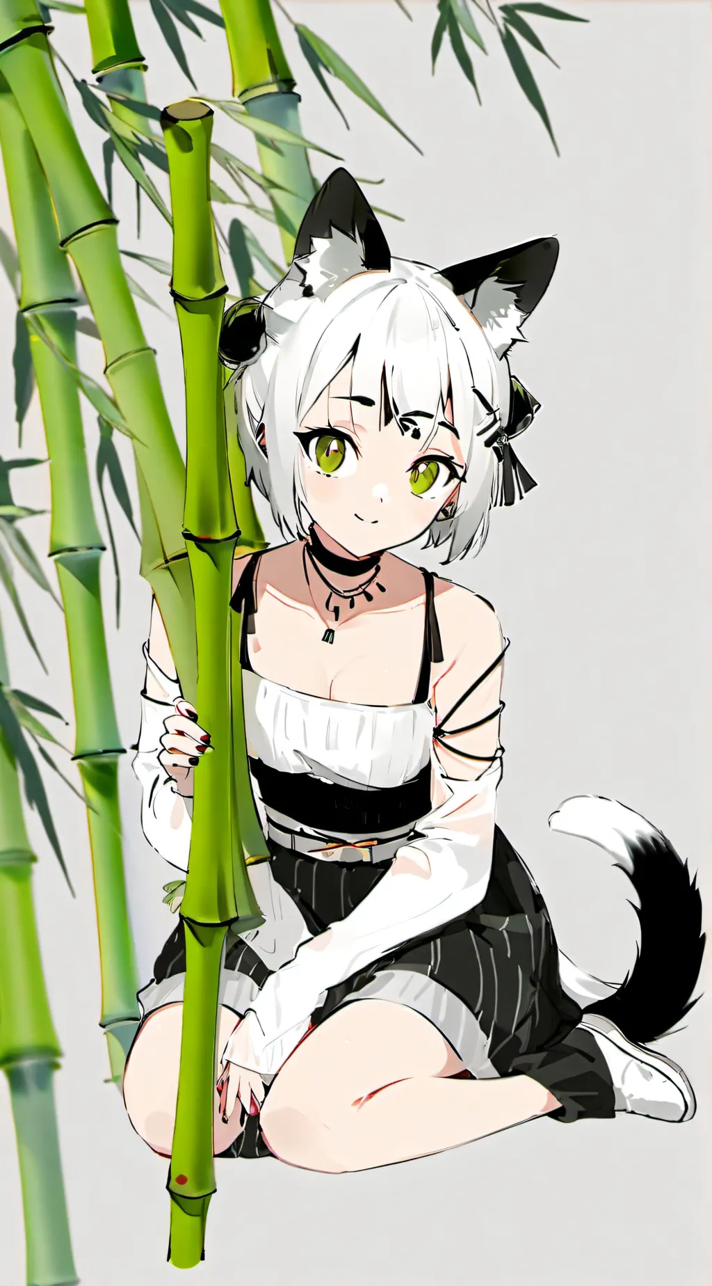 ai character: Panda-Motif Furry background