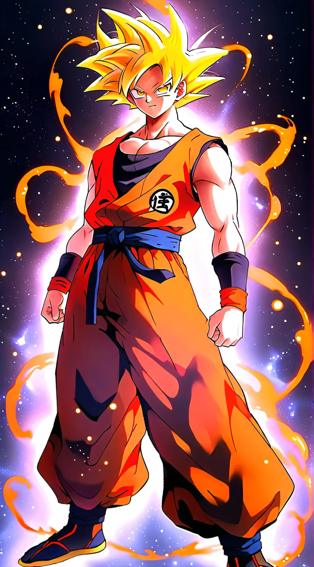 ai character: goku ssj 1 full ki background