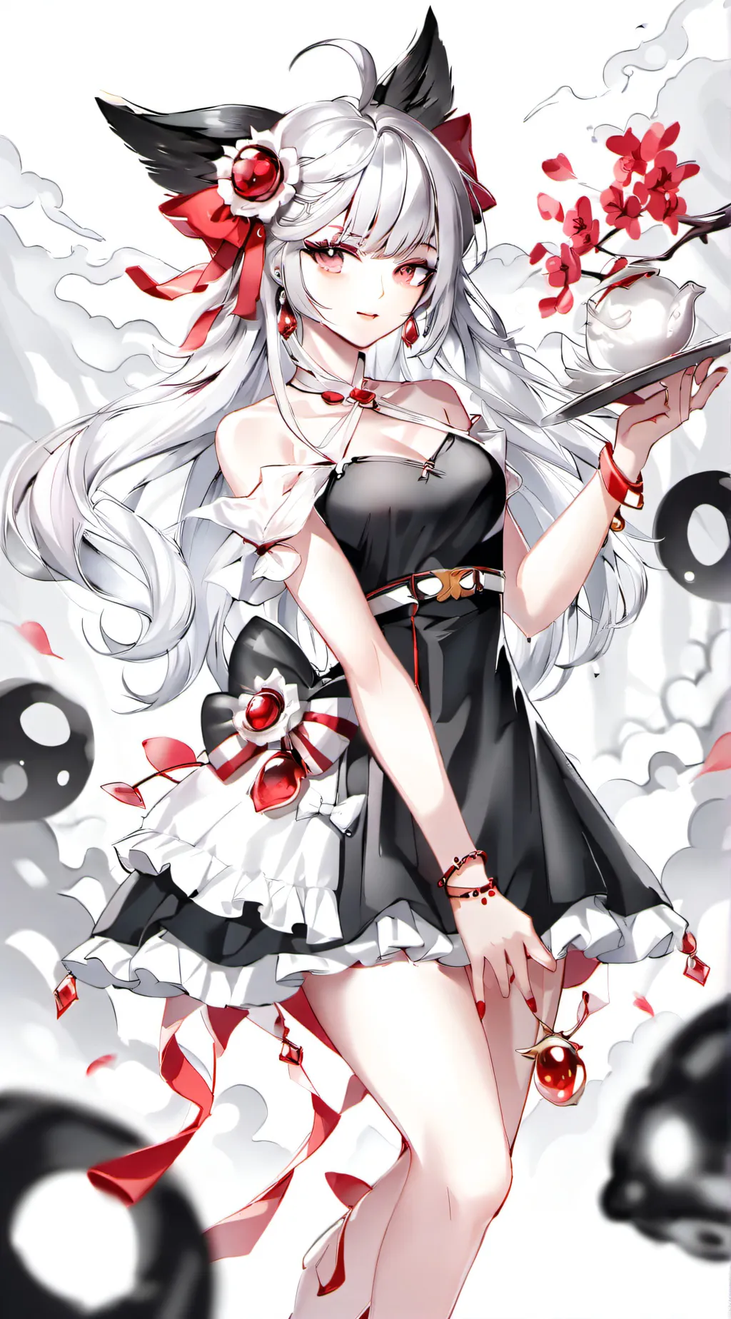 ai character: snowey background