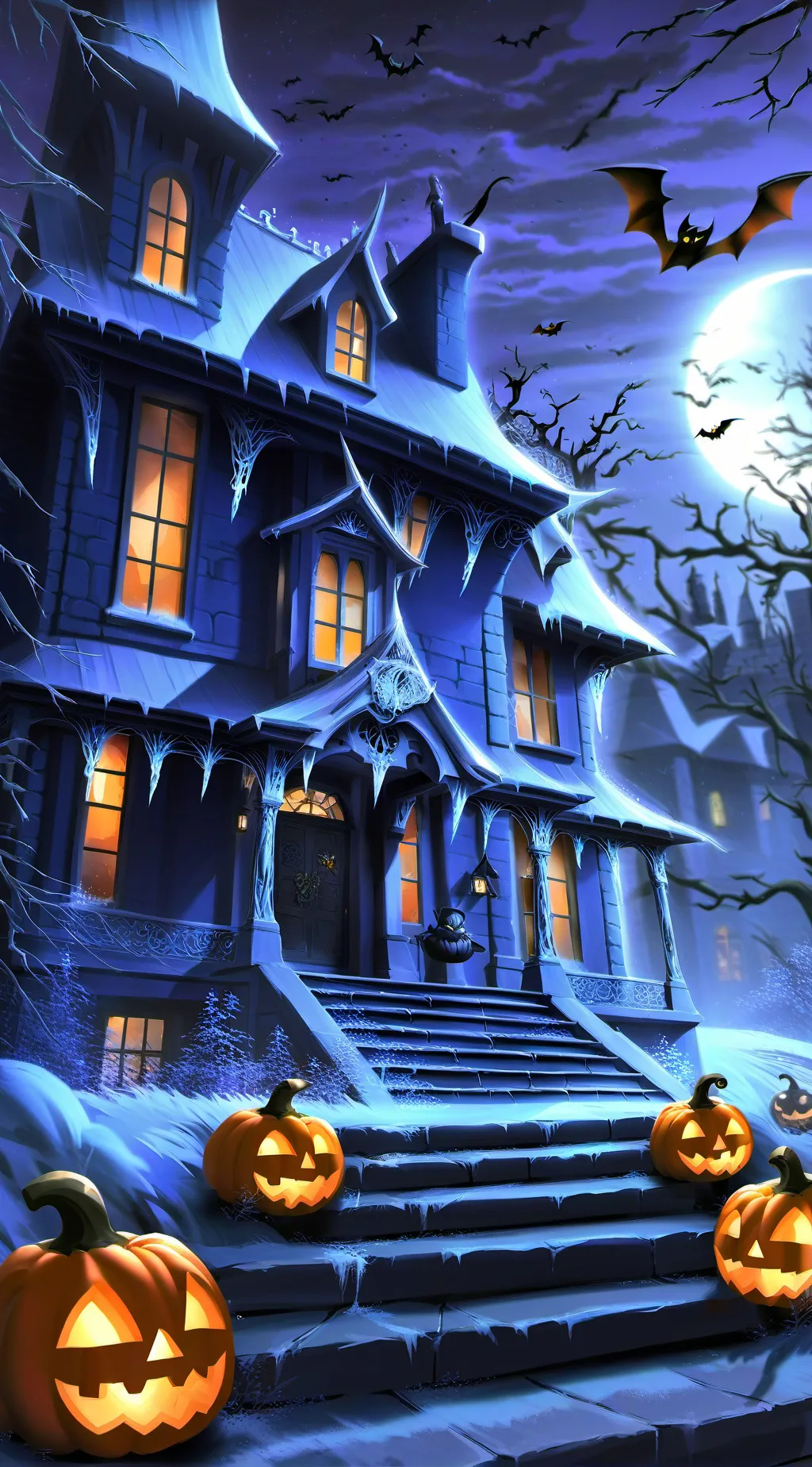 ai character: Mha Halloween  background