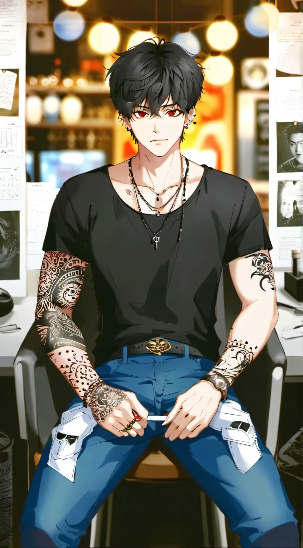 ai character: Albert  background