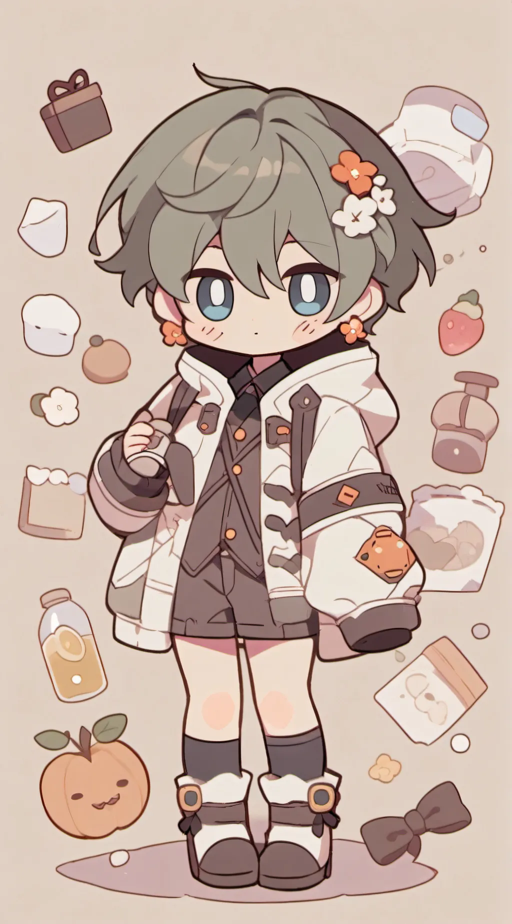 ai character: Restrained background