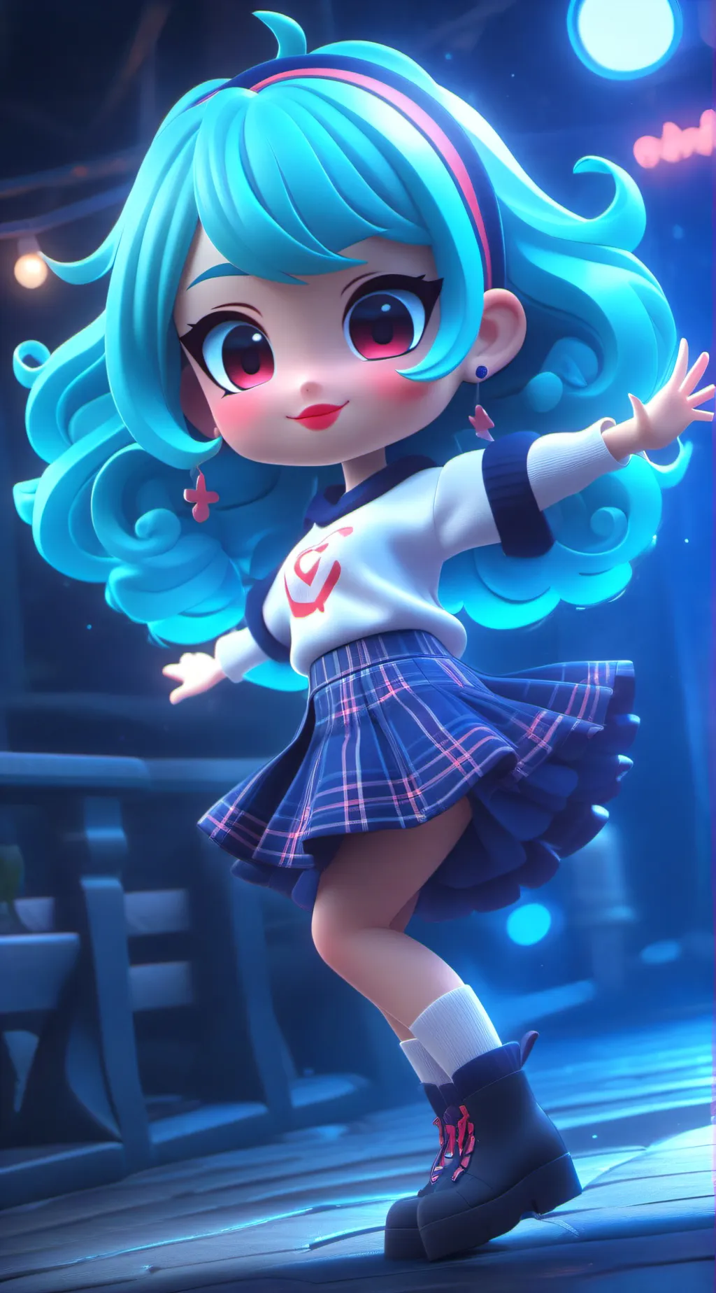 ai character: Sky fnf background