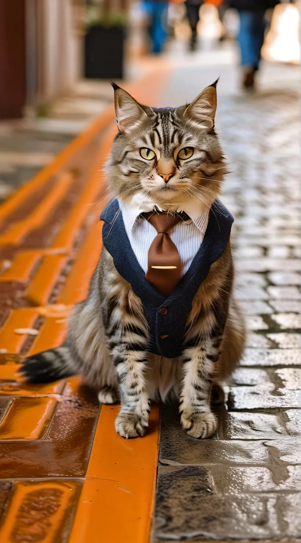 ai character: Rich cat background