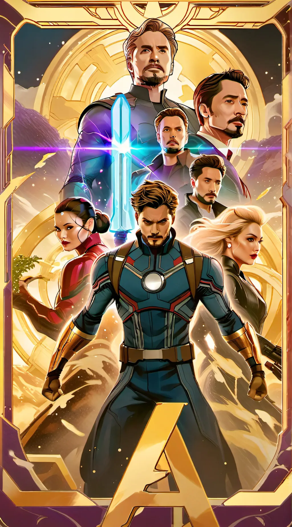 ai character: The Avengers background