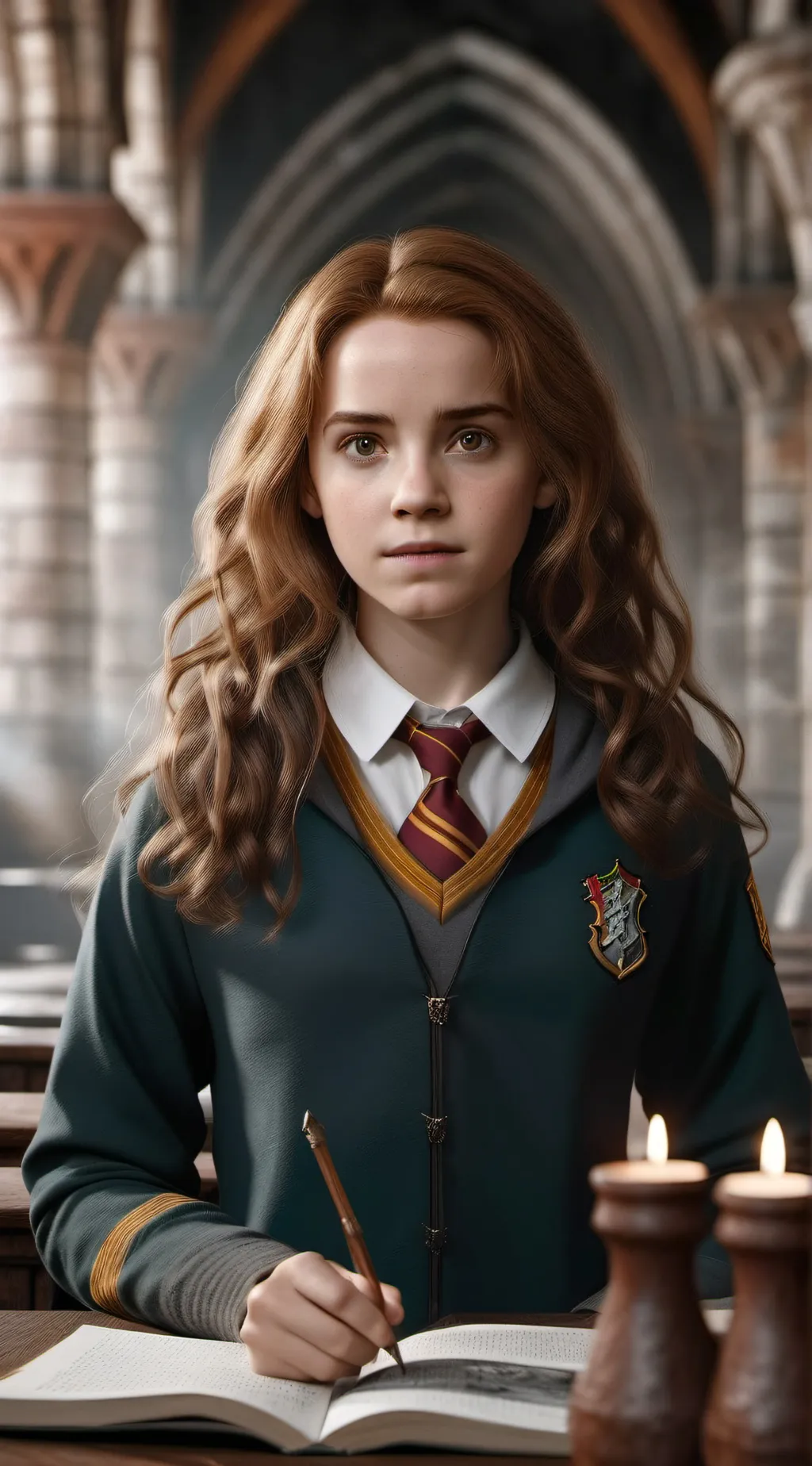 ai character: Hermione Hogwarts background