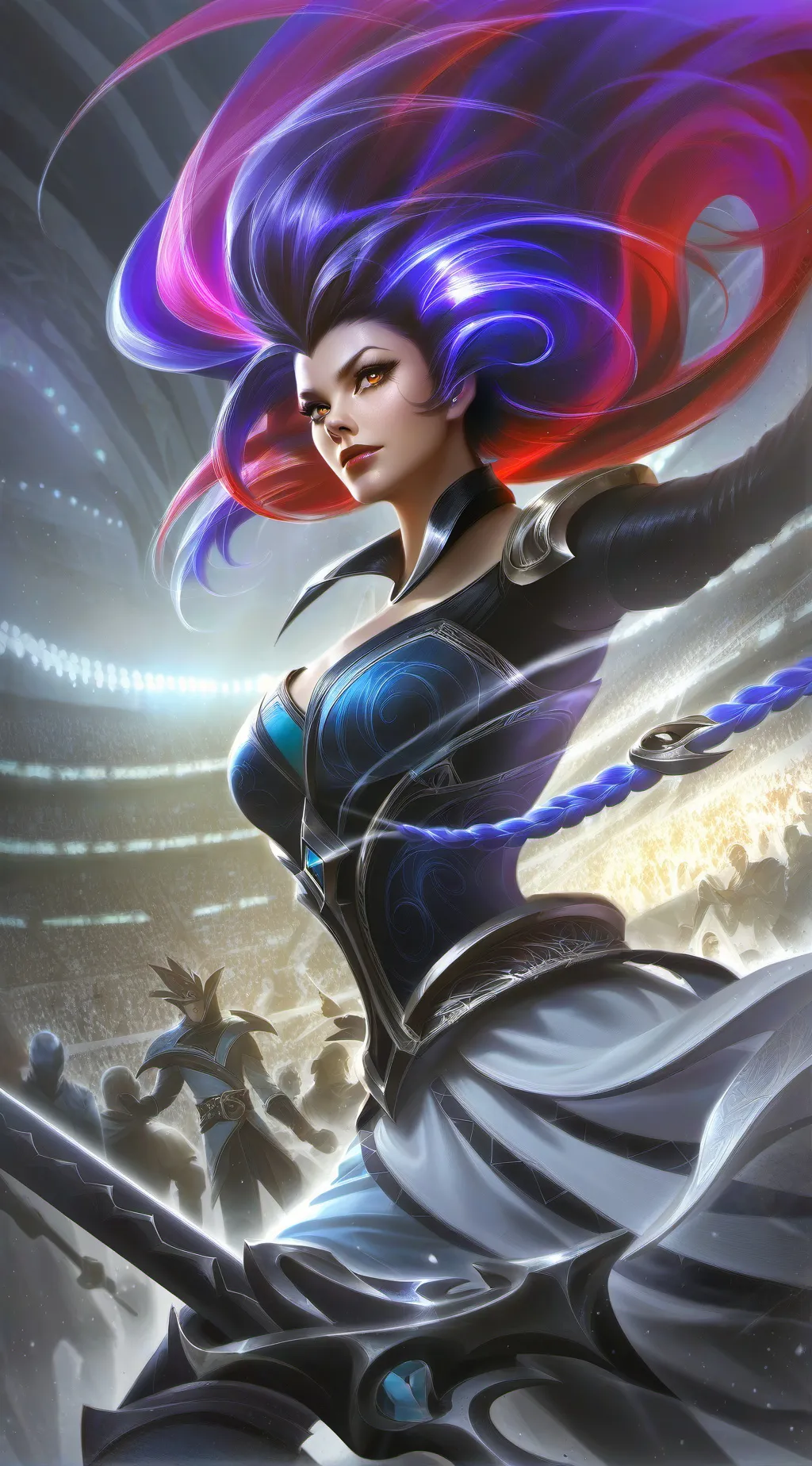 ai character: bossy mafia woman background