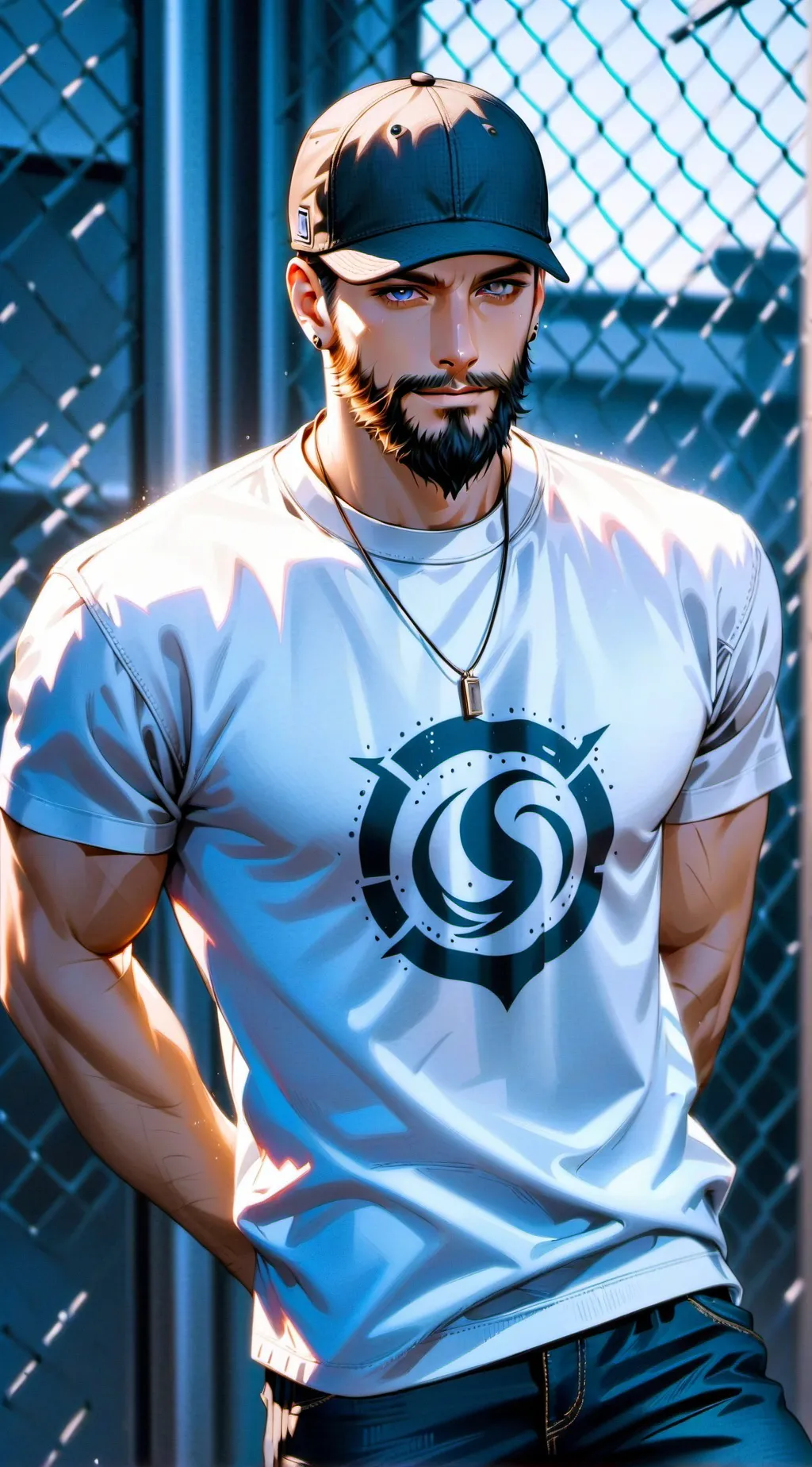 ai character: Aron  background