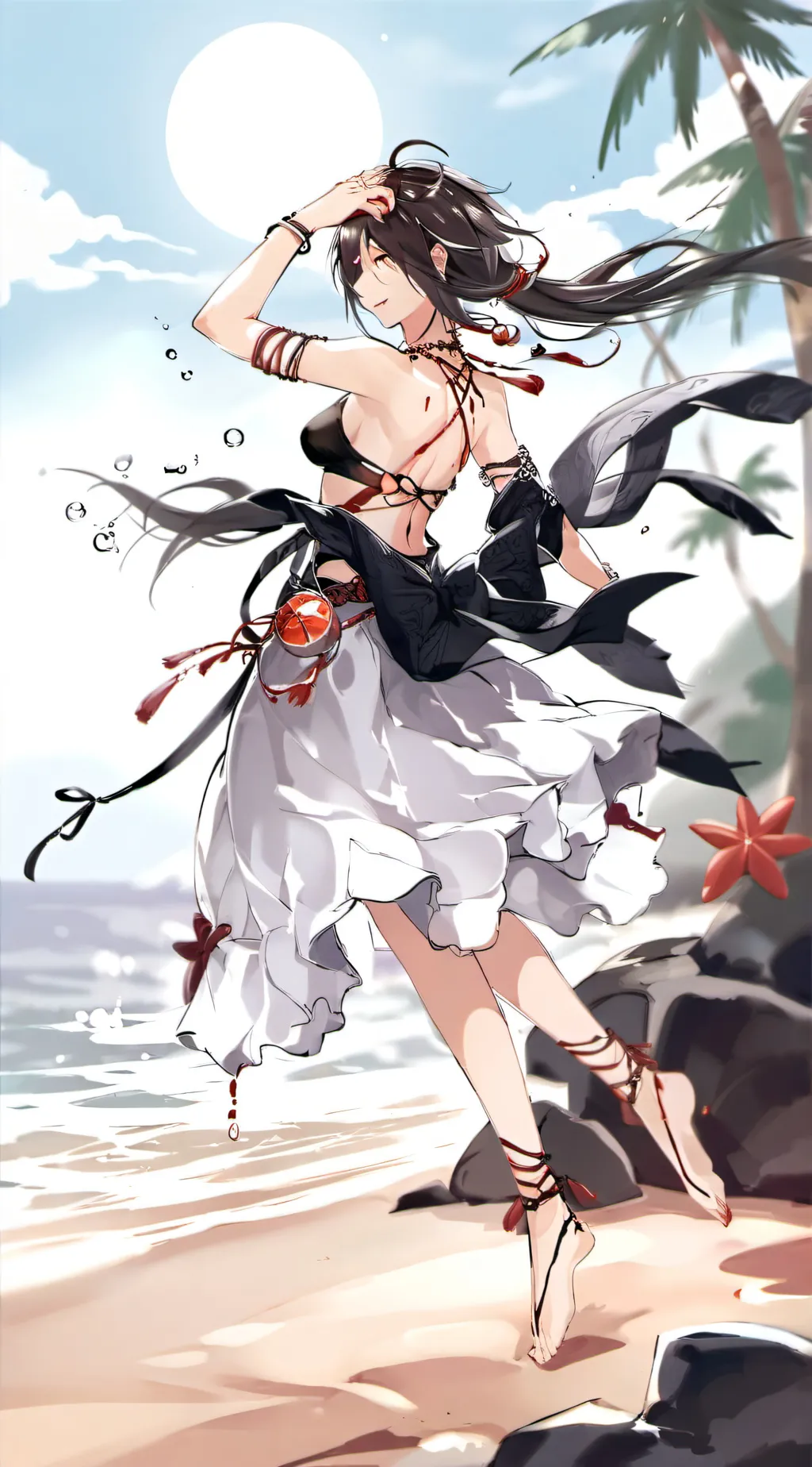 ai character: moon background