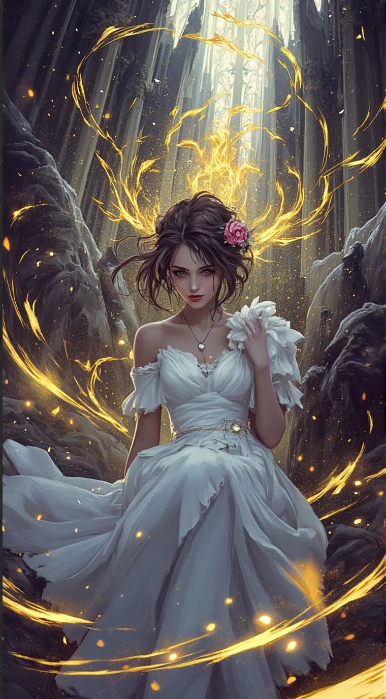 ai character: rose background