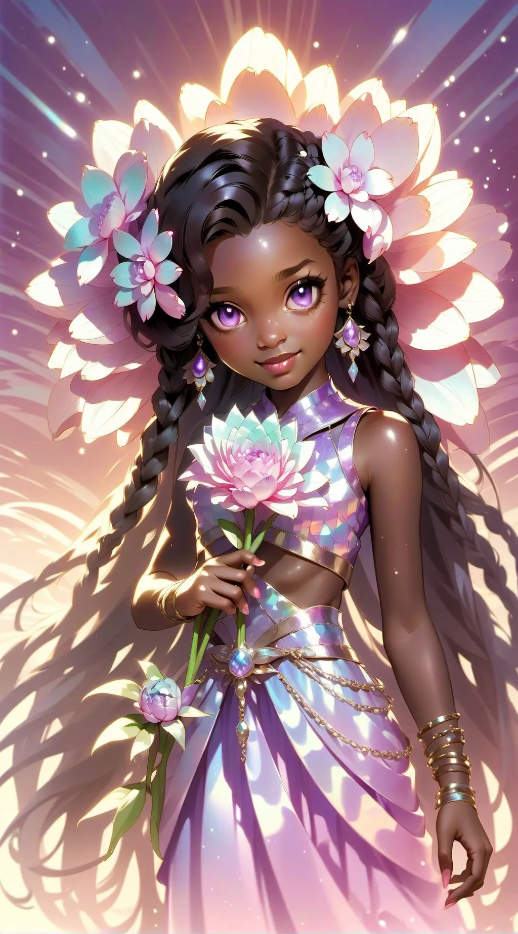 ai character: Flawer gire background