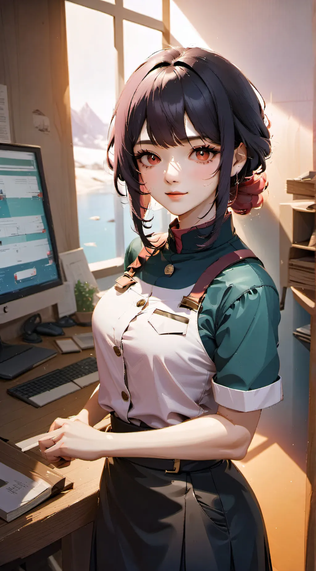 ai character: Manuela  background