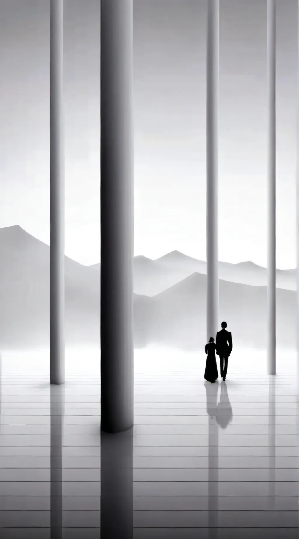 ai character: The Color Silver background