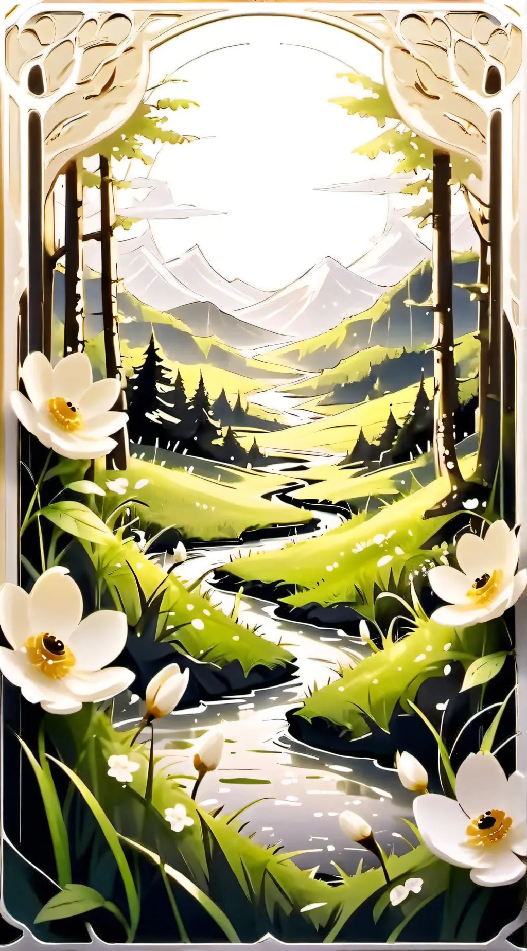 ai character: grass background