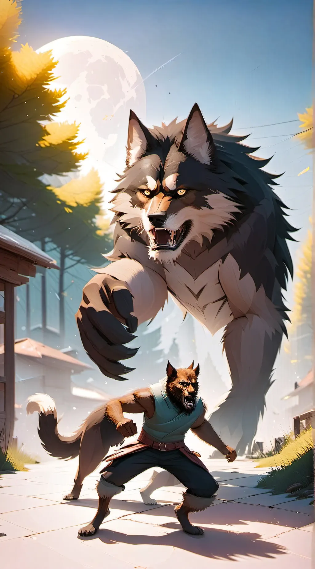 ai character: Furry war (remade) background