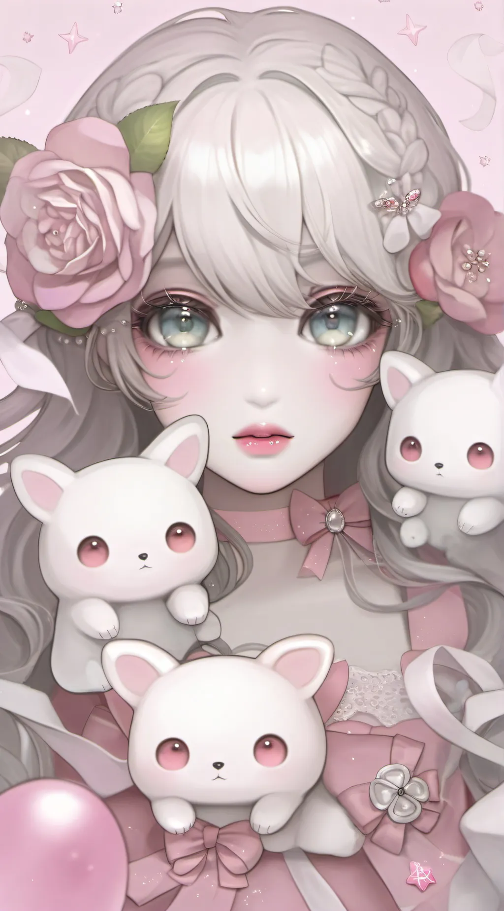 ai character: 💗💮🌟🤍niasha🤍🌟💮💗 background