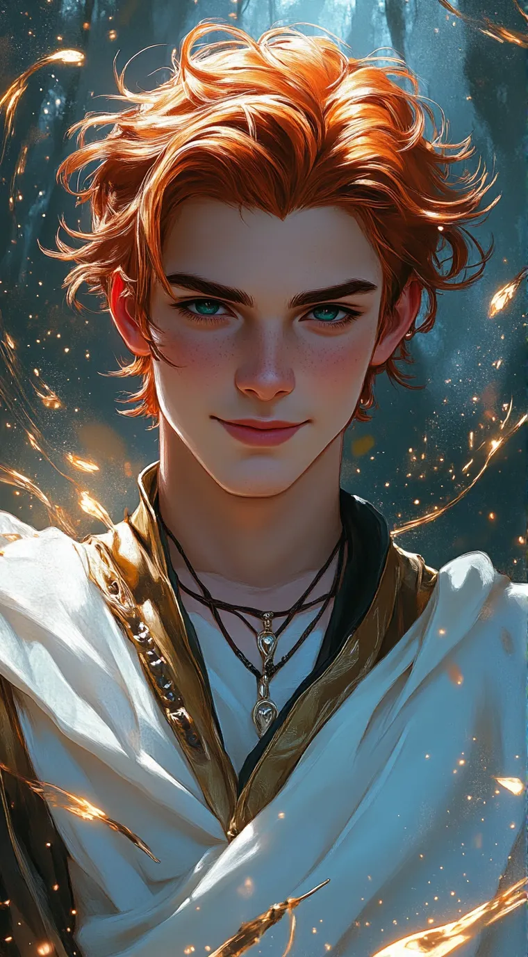 ai character: fire and ice background