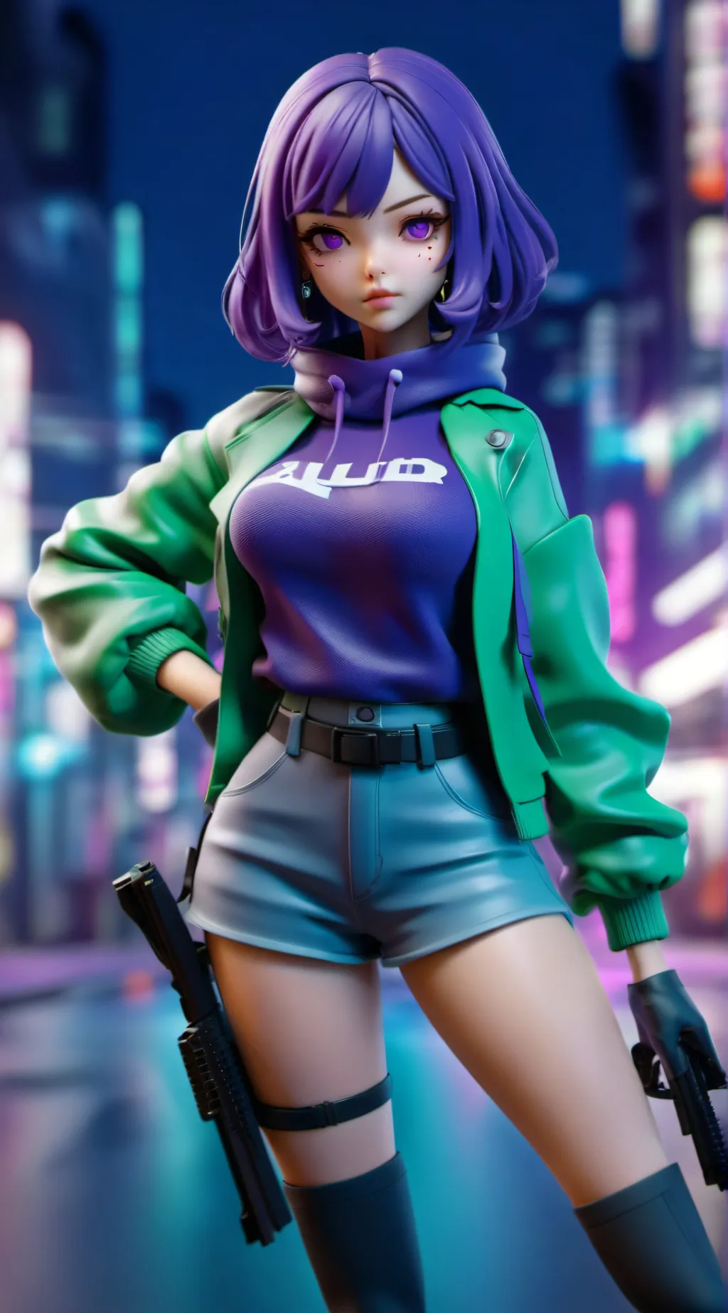 ai character: Green Shadow background