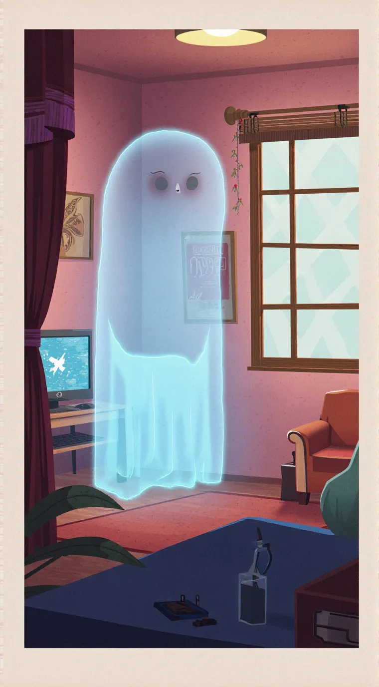 ai character: gost  background