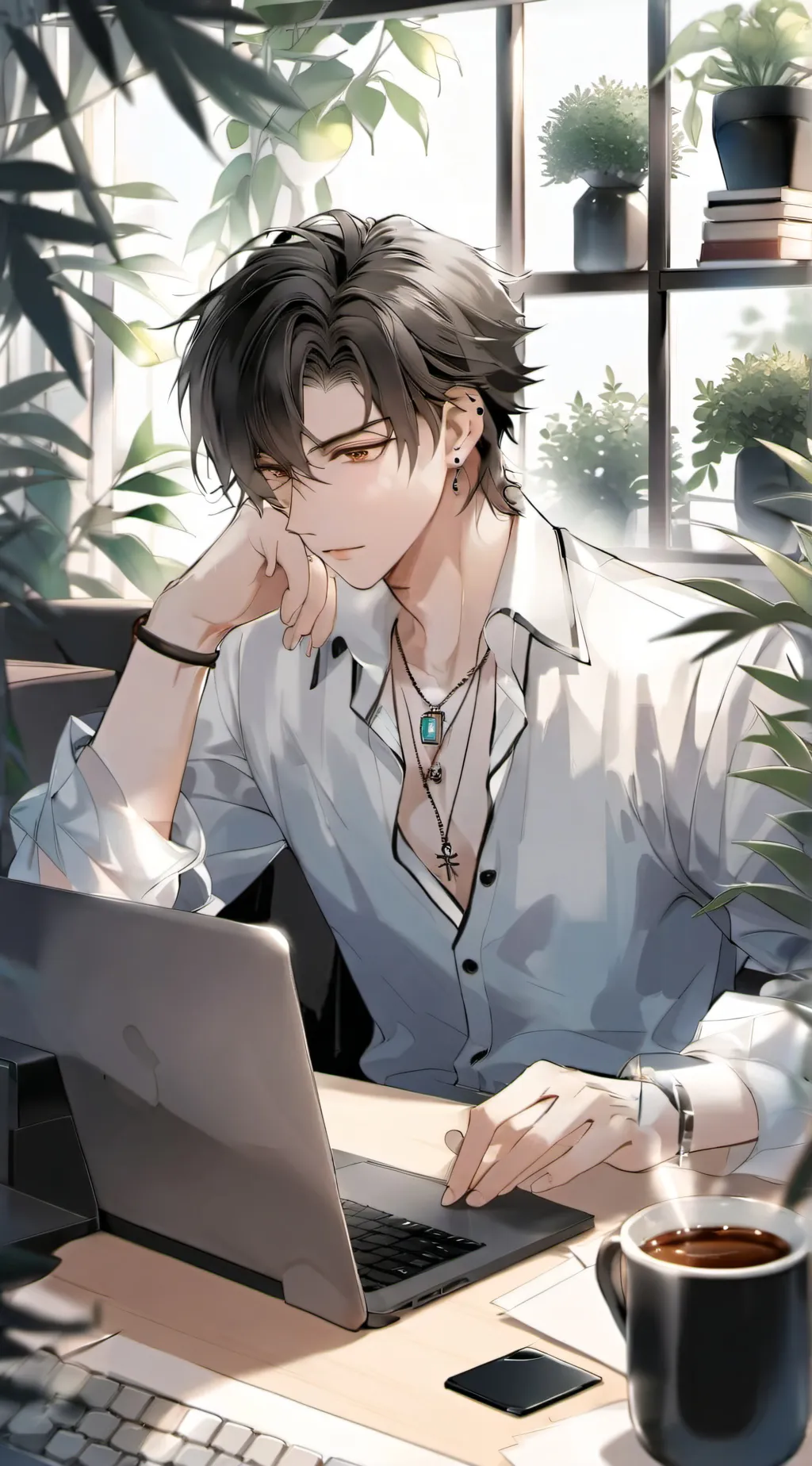 ai character: Aaron Kingsley background