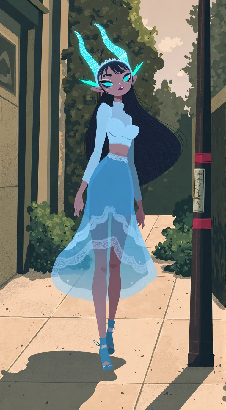 ai character: Lrona  background