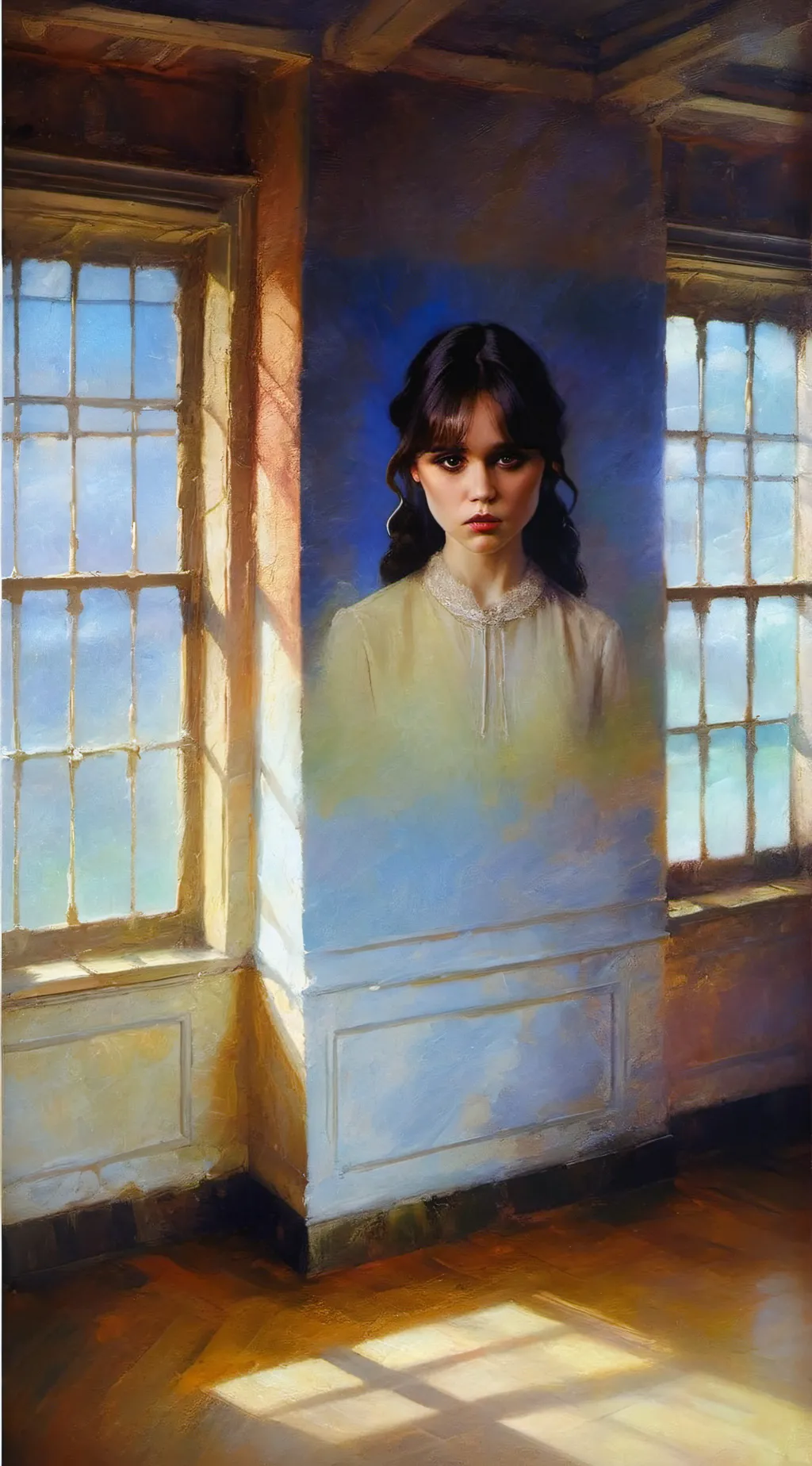 ai character: Jenna Ortega background