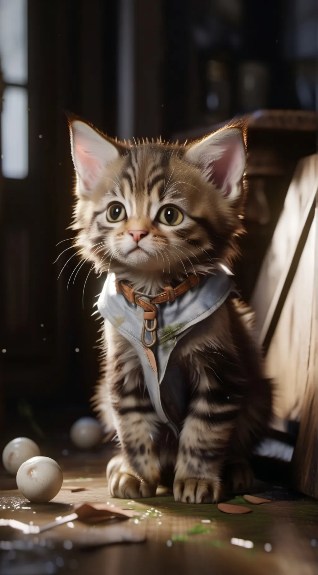 ai character: Pregnant kitten background