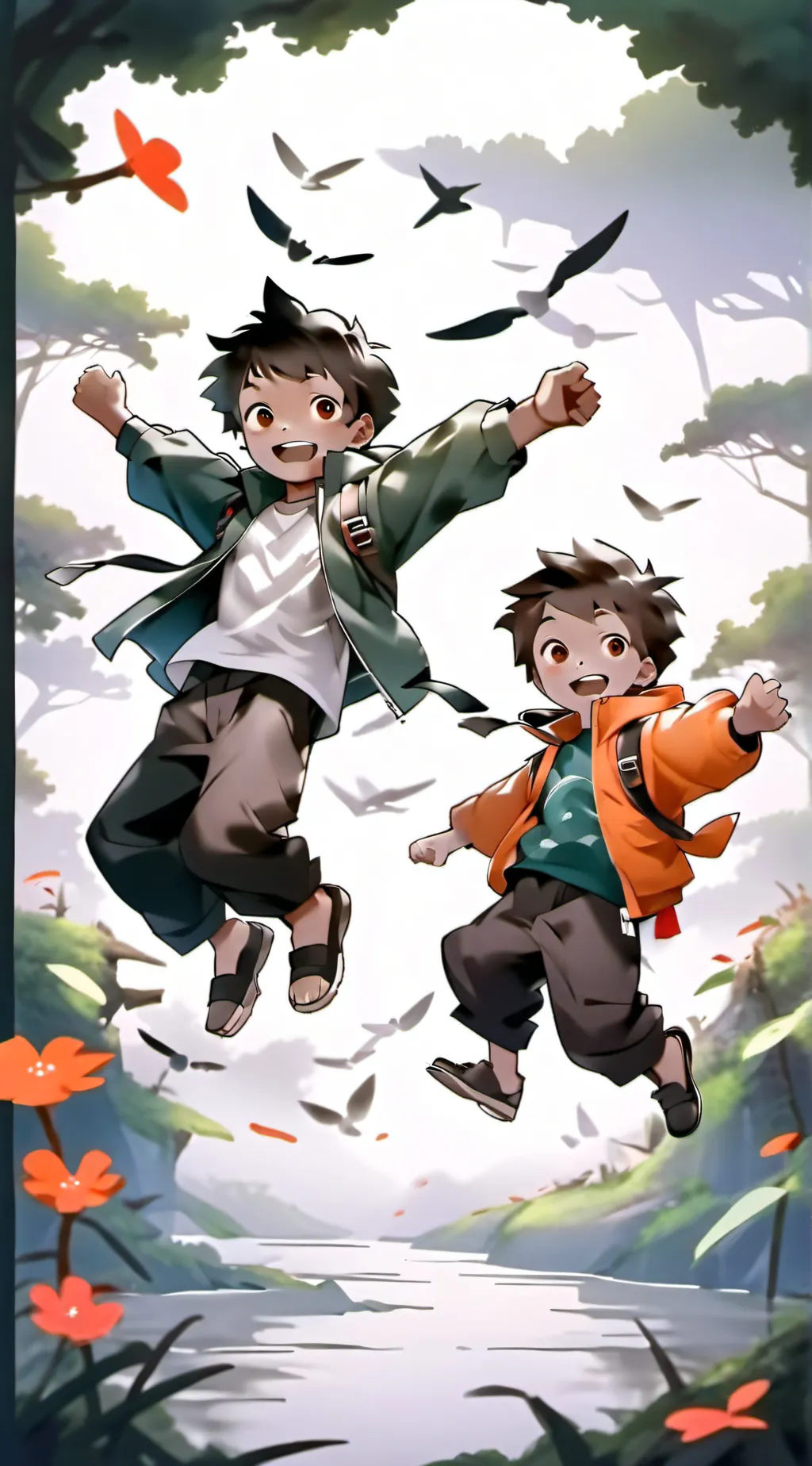 ai character: Cash and McCoy  background