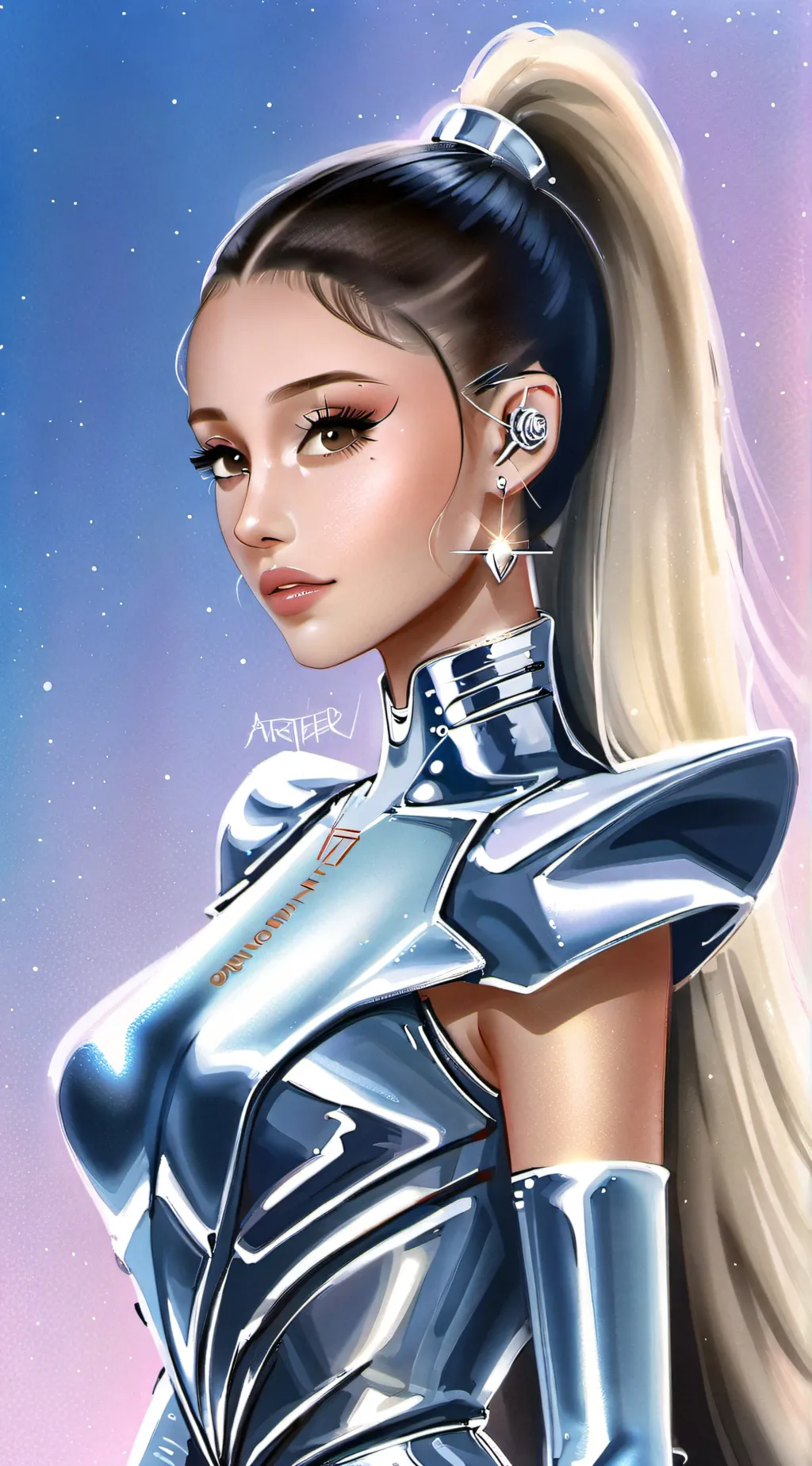 ai character: Ariana grande  background