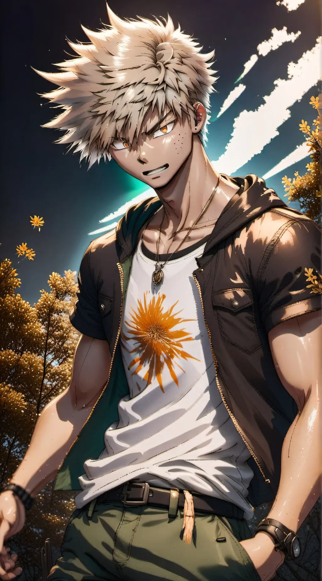 ai character: Katsuki Bakugo background