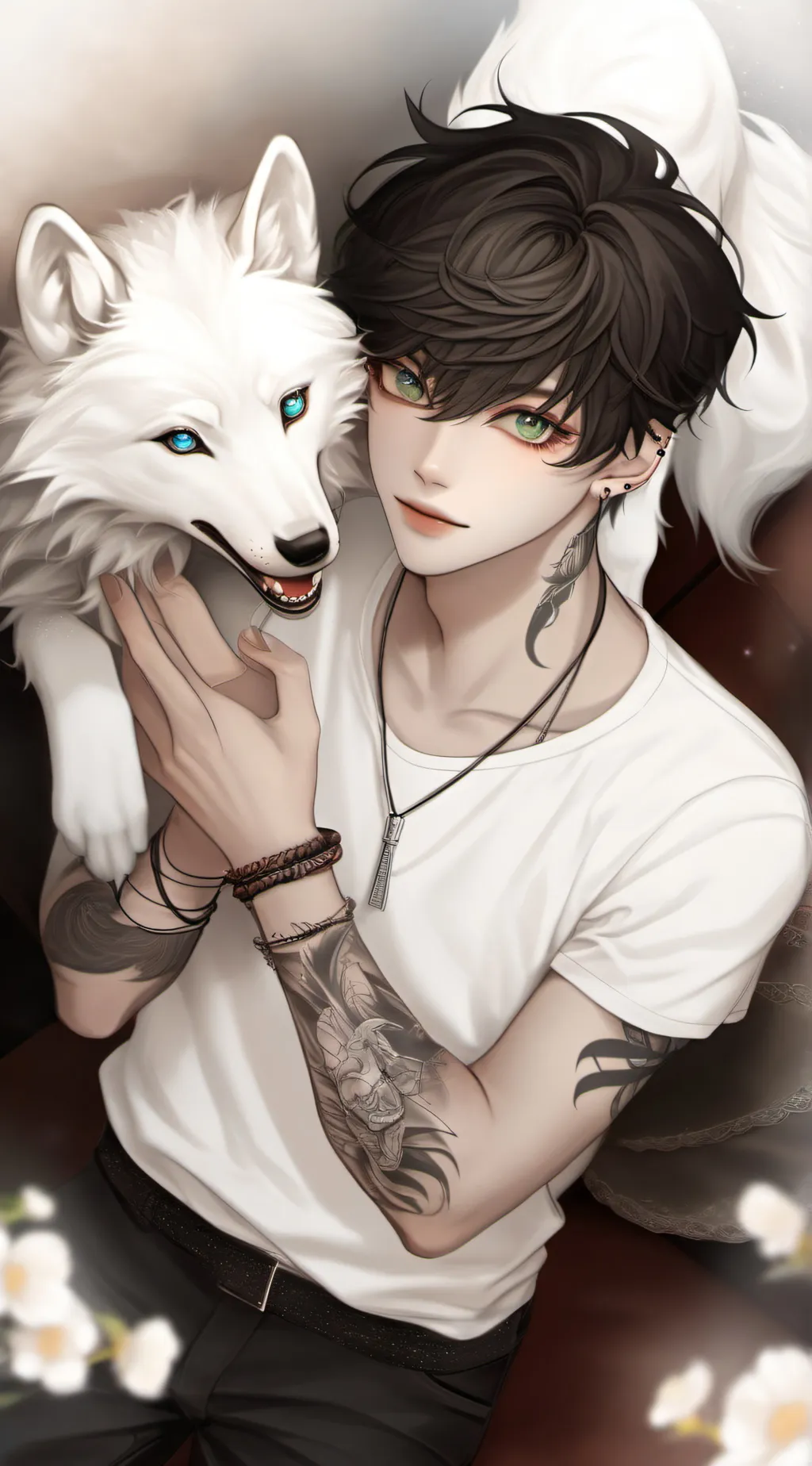 ai character: ☺blake😎 background