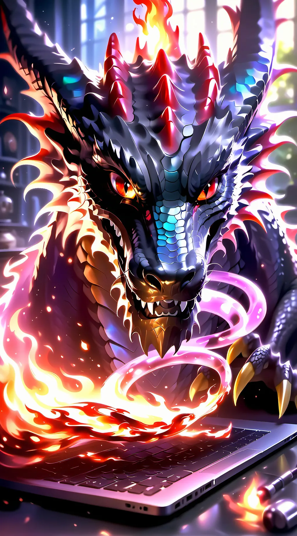 ai character: PyroPuff background