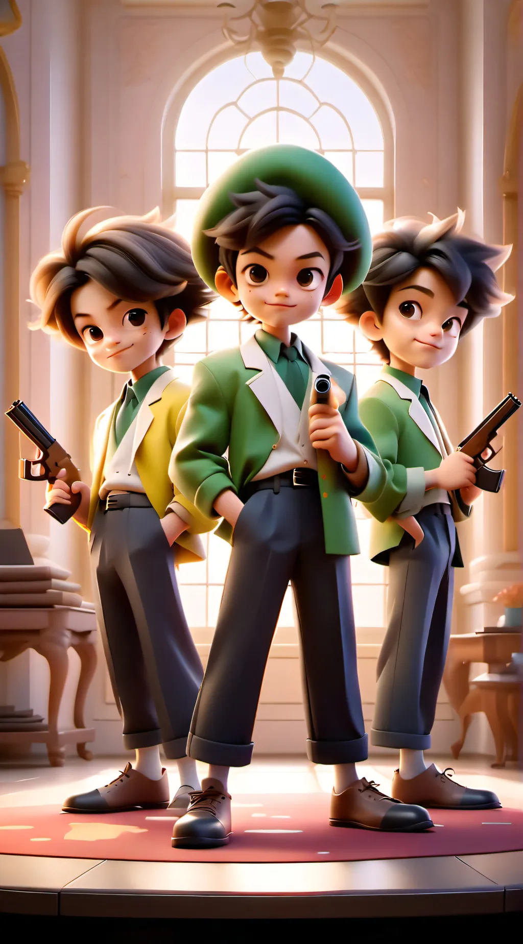 ai character: Threepeater background