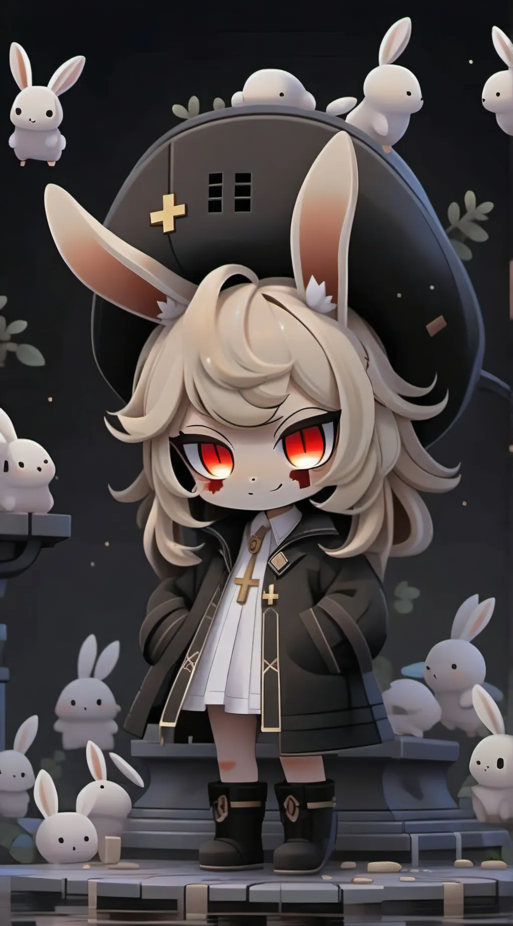 ai character: cream-y  background