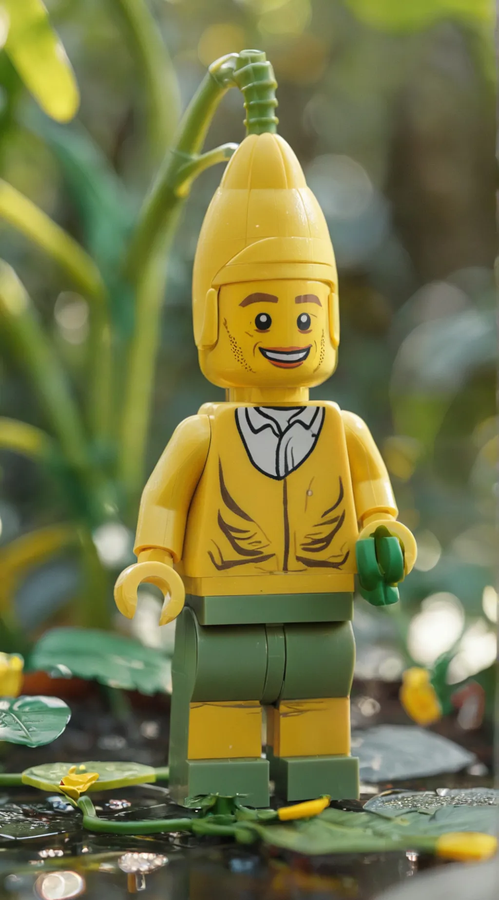 ai character: bannana background