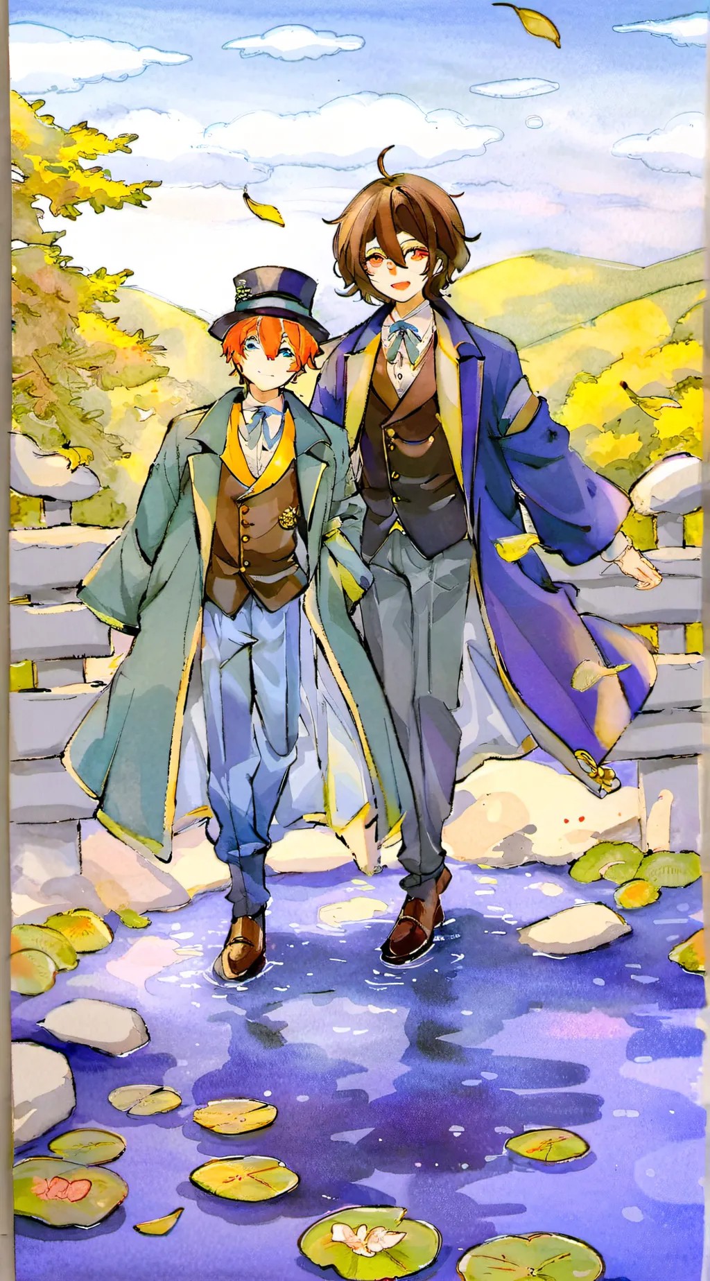 ai character: Chuuya and Dazai background