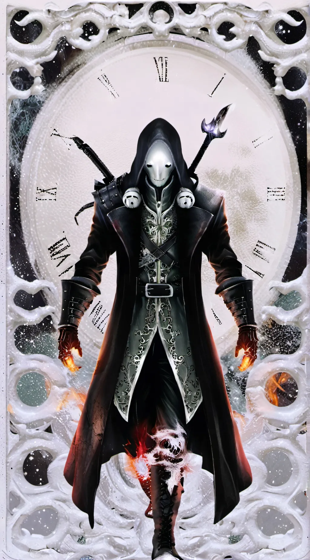 ai character: Molten. M background