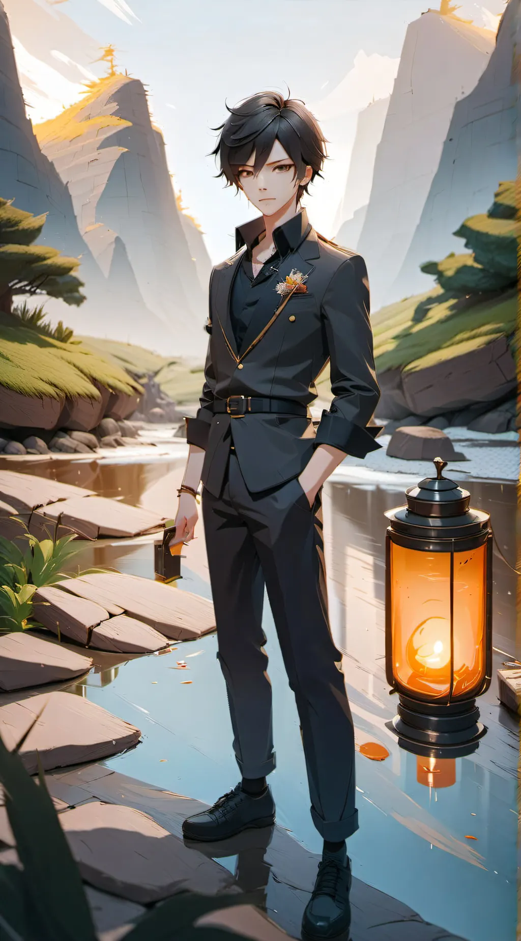 ai character: bf and gf background