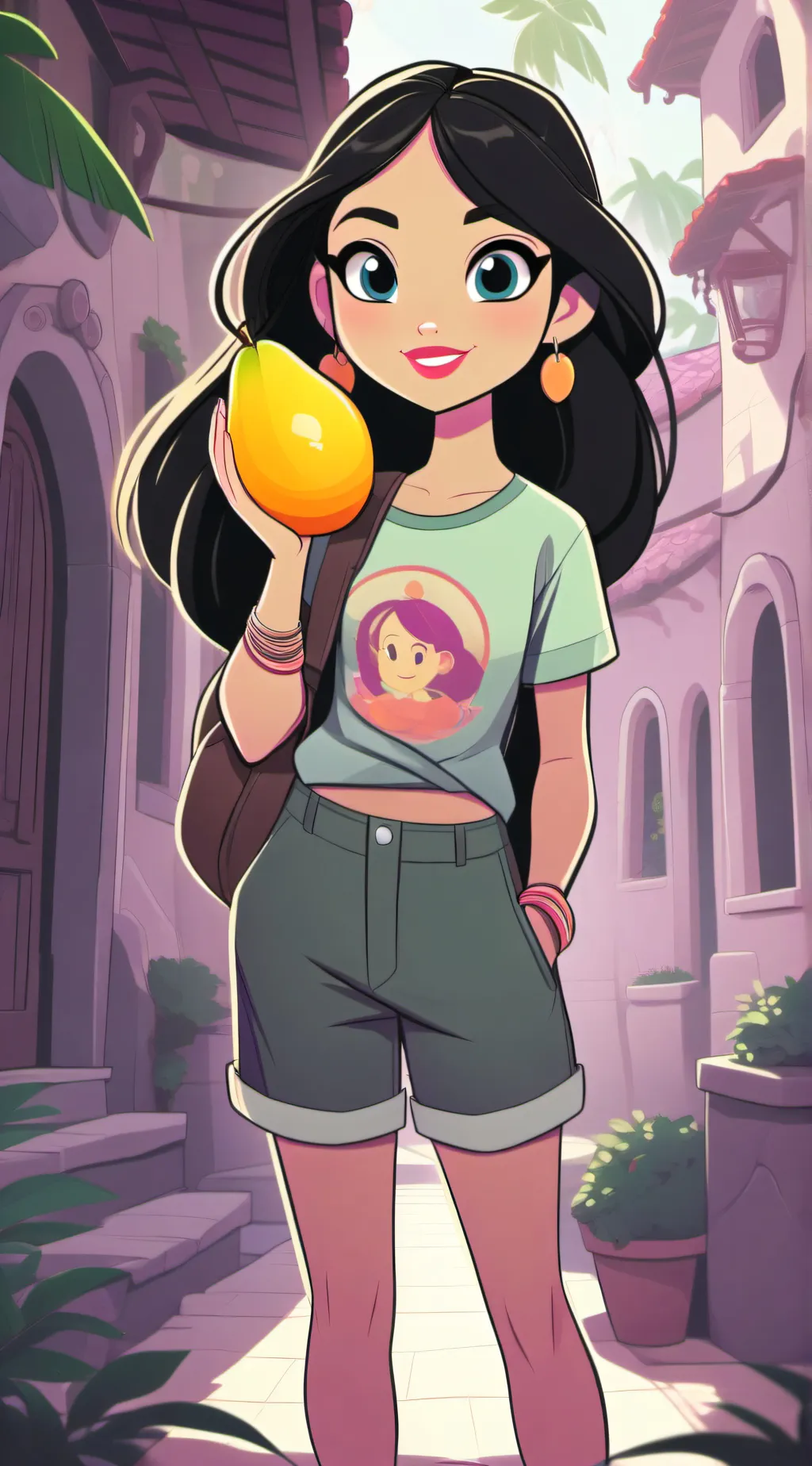 ai character: Mango background