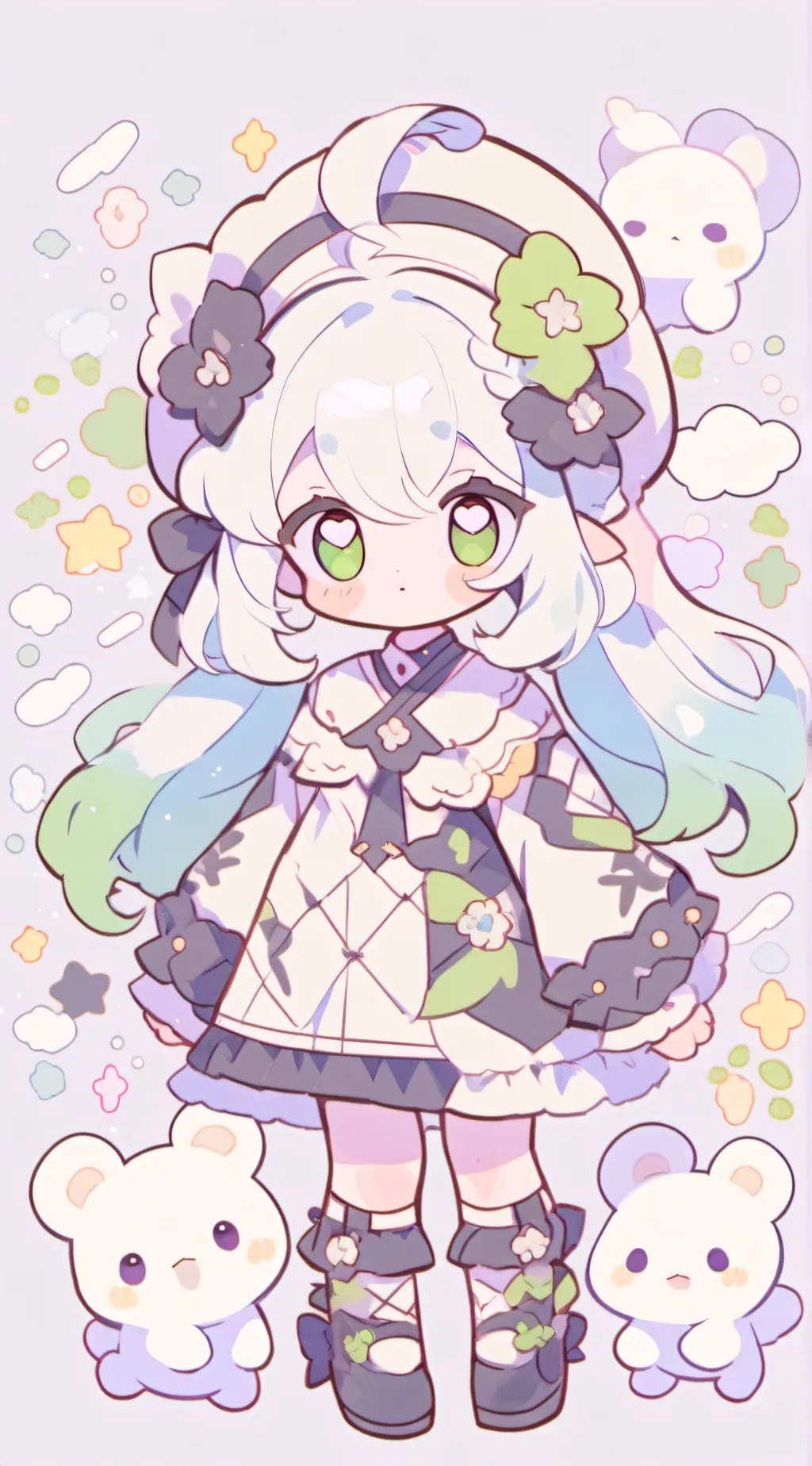 ai character: calic(kid)  background