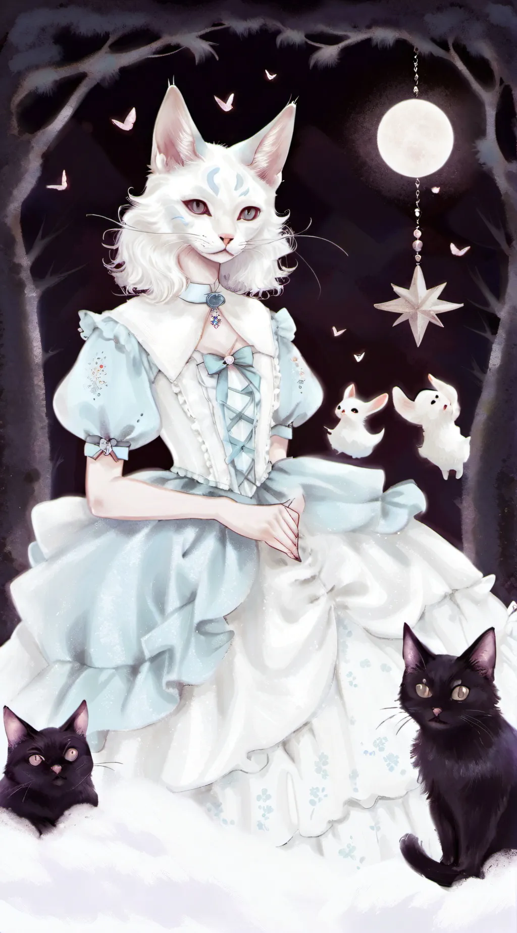 ai character: snowball background